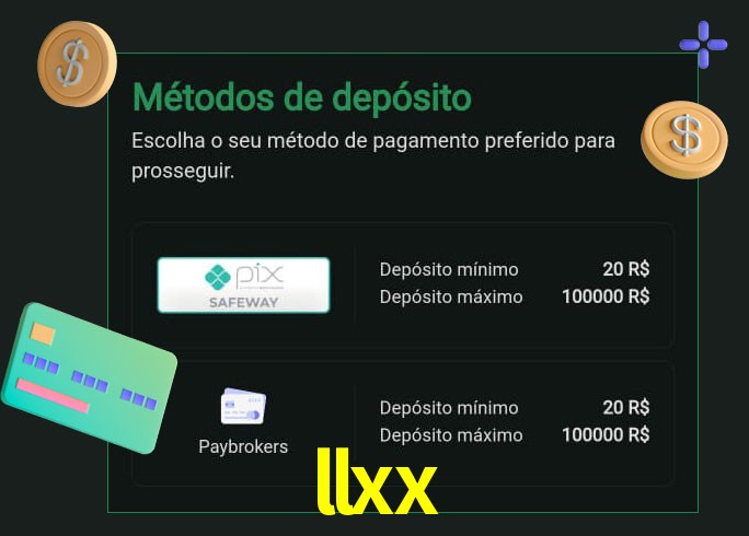 O cassino llxx oferece uma grande variedade de métodos de pagamento